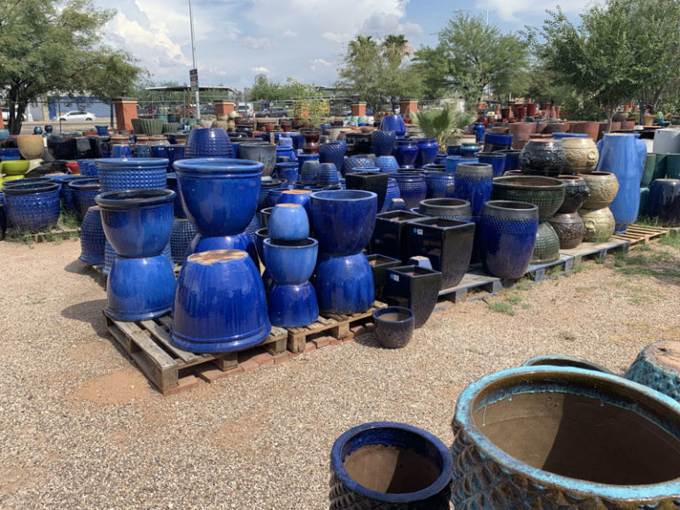 Mexican Garden Pottery glazed pots 1 768x576