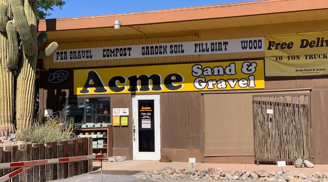 Acme Sand and Gravel storefront in Tucson, Arizona